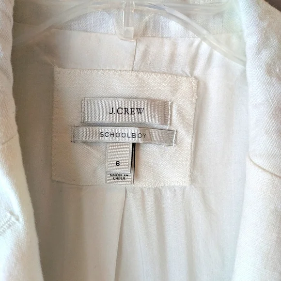 J. Crew White Linen School Boy Blazer 6 - Picture 3 of 13